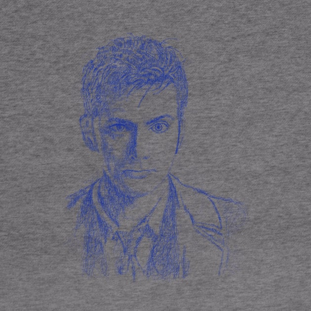 10th DOCTOR IN BLUE by KARMADESIGNER T-SHIRT SHOP